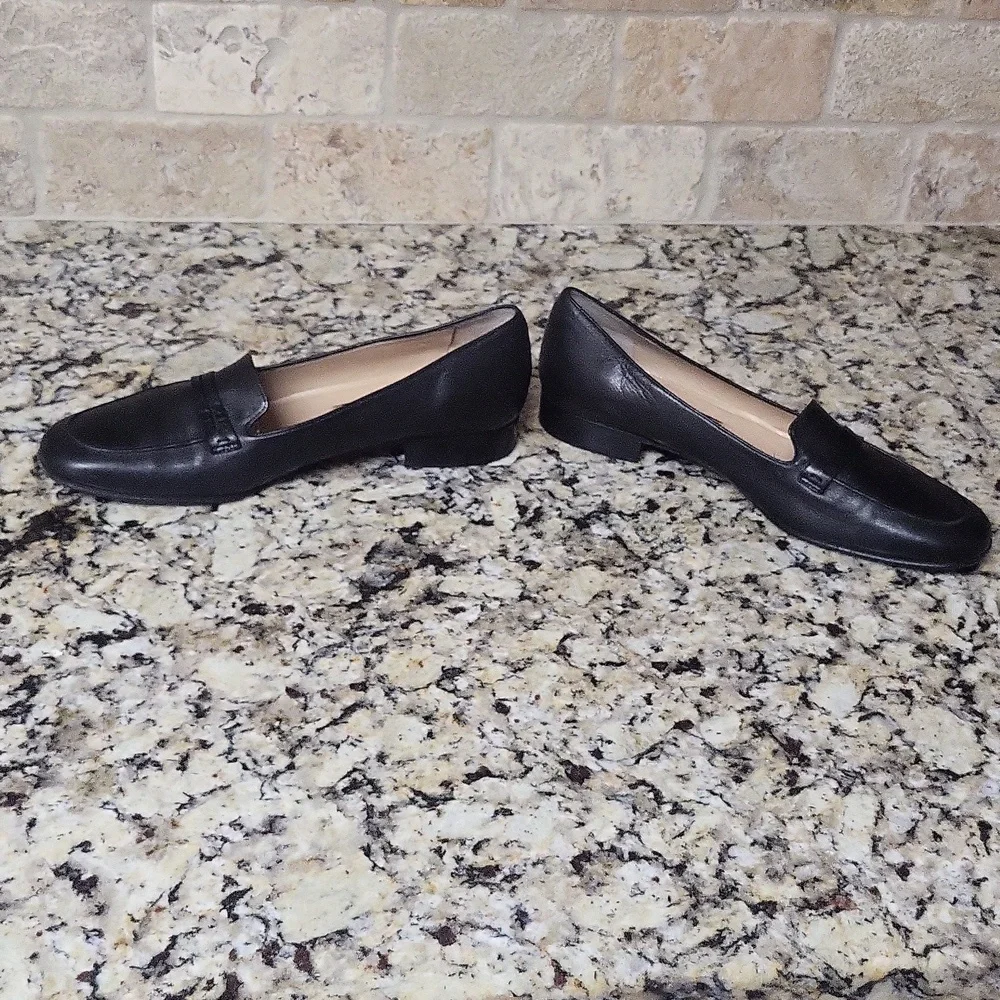 Cole Haan Black Leather Lezlie Loafers